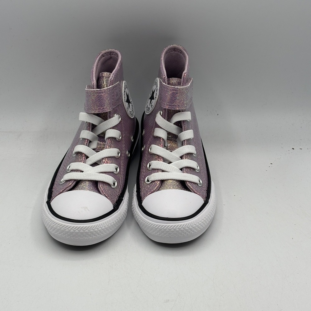 Converse Chuck Taylor All Star 1V Hi Shoes Kids Size 11 Lilac White A14343C - Picture 3 of 8